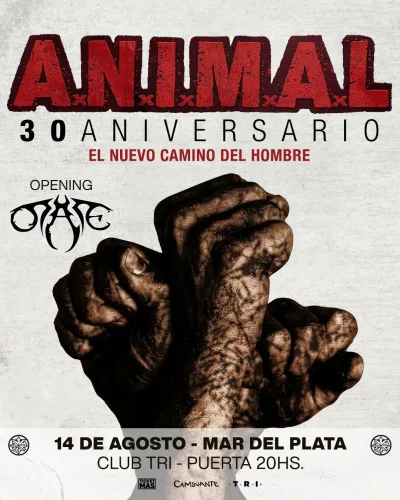 Flyer de A.N.I.M.A.L. festeja el 30 Aniversario de "El nuevo camino del hombre"