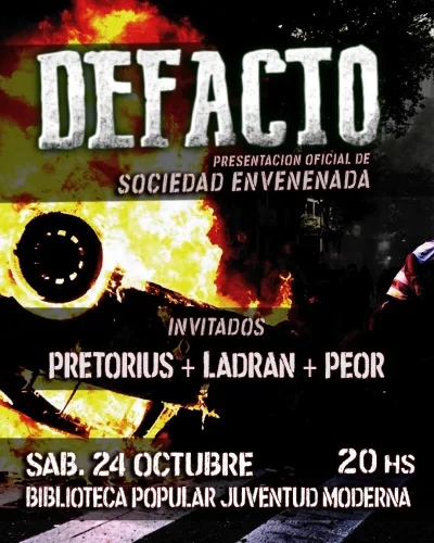 Flyer de Defacto · Ladran · Peor · Pretorius